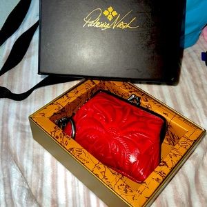 NEW PATRICIA NASH CARD AND MONEY WALLET W/CHAIN CLIP TO PUT WHEREVER YOU WANT